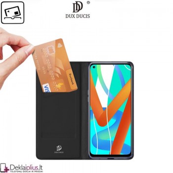 Dux Ducis dirbtinės odos atverčiamas dėklas - juodas (telefonui Realme 8 5G/V13 5G) Dux Ducis dirbtinės odos atverčiamas dėklas - juodas (telefonui Realme 8 5G/V13 5G)